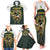 South Africa Rugby Personalised Family Matching Tank Maxi Dress and Hawaiian Shirt Springboks Mascot With King Protea -  African Pattern - Wonder Print Shop