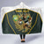 South Africa Rugby Personalised Hooded Blanket Springboks Mascot With King Protea -  African Pattern