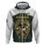 South Africa Rugby Personalised Hoodie Springboks Mascot With King Protea -  African Pattern - Wonder Print Shop