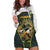 South Africa Rugby Personalised Hoodie Dress Springboks Mascot With King Protea -  African Pattern - Wonder Print Shop