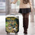 South Africa Rugby Personalised Luggage Cover Springboks Mascot With King Protea -  African Pattern - Wonder Print Shop