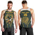 South Africa Rugby Personalised Men Tank Top Springboks Mascot With King Protea -  African Pattern - Wonder Print Shop