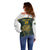 South Africa Rugby Personalised Off Shoulder Sweater Springboks Mascot With King Protea -  African Pattern - Wonder Print Shop