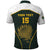 South Africa Rugby Personalised Polo Shirt Springboks Mascot With King Protea -  African Pattern