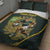 South Africa Rugby Personalised Quilt Bed Set Springboks Mascot With King Protea -  African Pattern