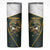 South Africa Rugby Personalised Skinny Tumbler Springboks Mascot With King Protea -  African Pattern