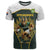 South Africa Rugby Personalised T Shirt Springboks Mascot With King Protea -  African Pattern - Wonder Print Shop