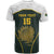 South Africa Rugby Personalised T Shirt Springboks Mascot With King Protea -  African Pattern - Wonder Print Shop