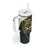 South Africa Rugby Personalised Tumbler With Handle Springboks Mascot With King Protea -  African Pattern