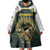 South Africa Rugby Personalised Wearable Blanket Hoodie Springboks Mascot With King Protea -  African Pattern