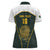 South Africa Rugby Personalised Women Polo Shirt Springboks Mascot With King Protea -  African Pattern - Wonder Print Shop