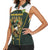 South Africa Rugby Personalised Women Sleeveless Polo Shirt Springboks Mascot With King Protea -  African Pattern - Wonder Print Shop