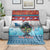 Personalised Cape Verde Christmas Blanket Manatee Feliz Natal