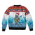 Personalised Cape Verde Christmas Bomber Jacket Manatee Feliz Natal - Wonder Print Shop