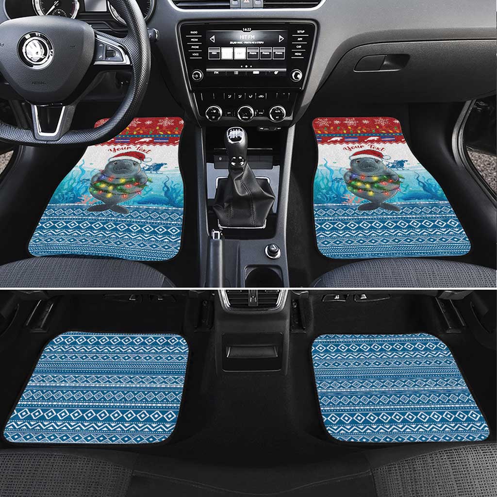 Personalised Cape Verde Christmas Car Mats Manatee Feliz Natal - Wonder Print Shop