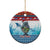 Personalised Cape Verde Christmas Ceramic Ornament Manatee Feliz Natal - Wonder Print Shop