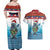 Personalised Cape Verde Christmas Couples Matching Off Shoulder Maxi Dress and Hawaiian Shirt Manatee Feliz Natal - Wonder Print Shop