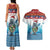 Personalised Cape Verde Christmas Couples Matching Tank Maxi Dress and Hawaiian Shirt Manatee Feliz Natal - Wonder Print Shop