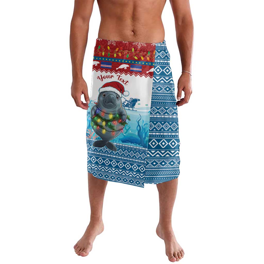 Personalised Cape Verde Christmas Lavalava Manatee Feliz Natal - Wonder Print Shop