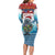 Personalised Cape Verde Christmas Long Sleeve Bodycon Dress Manatee Feliz Natal - Wonder Print Shop