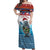 Personalised Cape Verde Christmas Off Shoulder Maxi Dress Manatee Feliz Natal - Wonder Print Shop