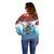 Personalised Cape Verde Christmas Off Shoulder Sweater Manatee Feliz Natal - Wonder Print Shop