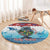 Personalised Cape Verde Christmas Round Carpet Manatee Feliz Natal