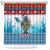 Personalised Cape Verde Christmas Shower Curtain Manatee Feliz Natal