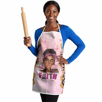 Black Her Story Apron Faith Pink Leopard - Wonder Print Shop
