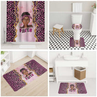 Black Her Story Bathroom Set Faith Pink Leopard - Wonder Print Shop