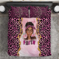 Black Her Story Bedding Set Faith Pink Leopard - Wonder Print Shop