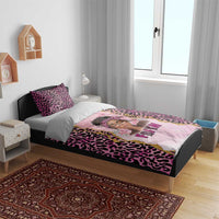 Black Her Story Bedding Set Faith Pink Leopard - Wonder Print Shop