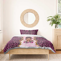 Black Her Story Bedding Set Faith Pink Leopard - Wonder Print Shop