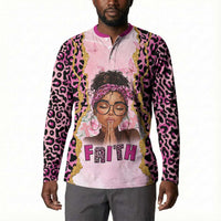 Black Her Story Button Sweatshirt Faith Pink Leopard