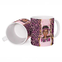 Black Her Story Ceramic Mug Faith Pink Leopard - Wonder Print Shop
