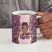 Black Her Story Ceramic Mug Faith Pink Leopard - Wonder Print Shop
