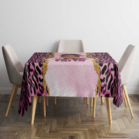 Black Her Story Tablecloth Faith Pink Leopard - Wonder Print Shop