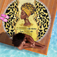 Black Her Story Beach Blanket A Queen Turns Pain Into Power - Wonder Print Shop