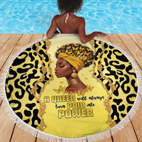 Black Her Story Beach Blanket A Queen Turns Pain Into Power - Wonder Print Shop