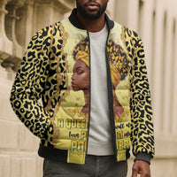 Black Her Story Bomber Puffer Jacket A Queen Turns Pain Into Power - Wonder Print Shop
