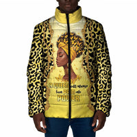 Black Her Story Padded Jacket A Queen Turns Pain Into Power - Wonder Print Shop