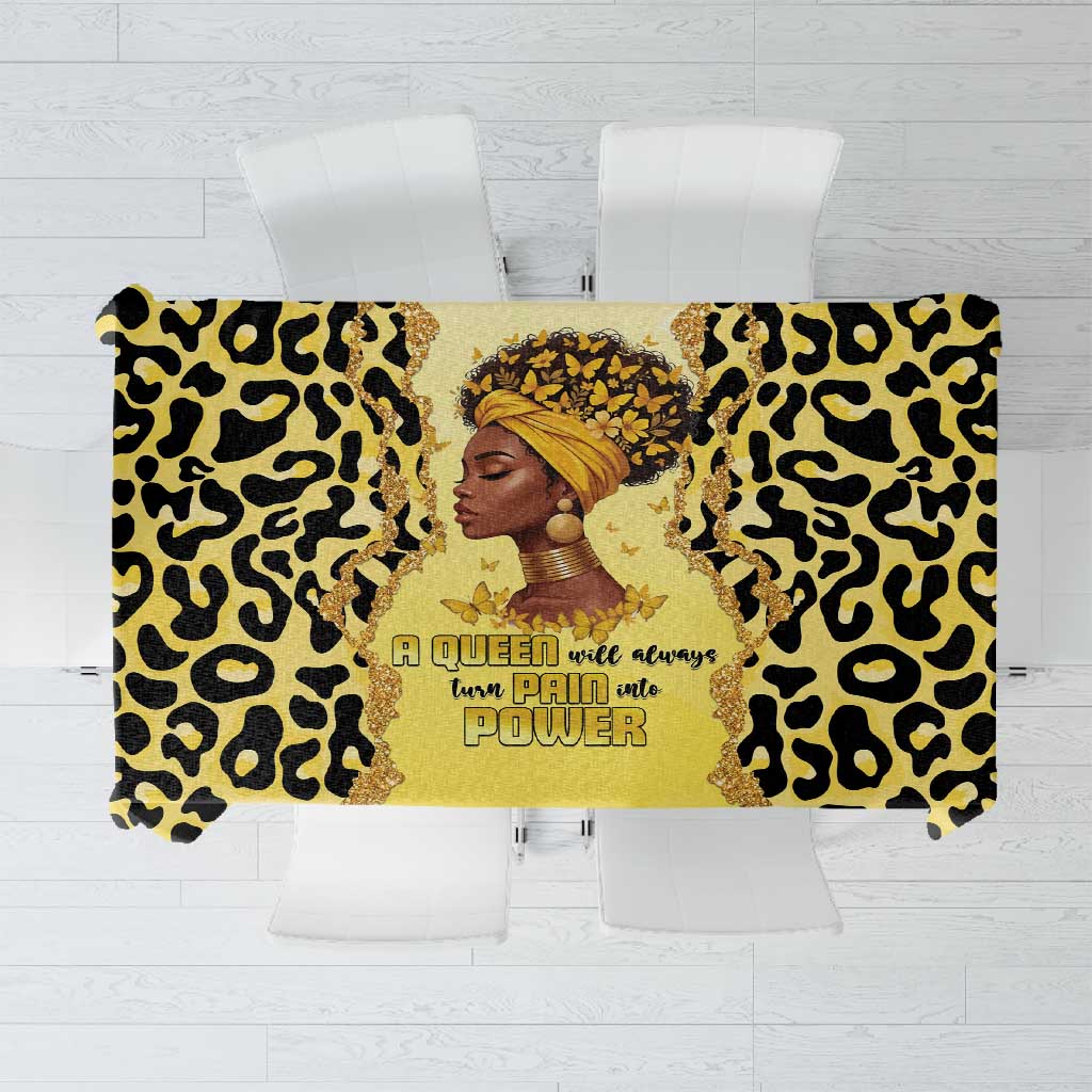 Black Her Story Tablecloth A Queen Turns Pain Into Power - Wonder Print Shop
