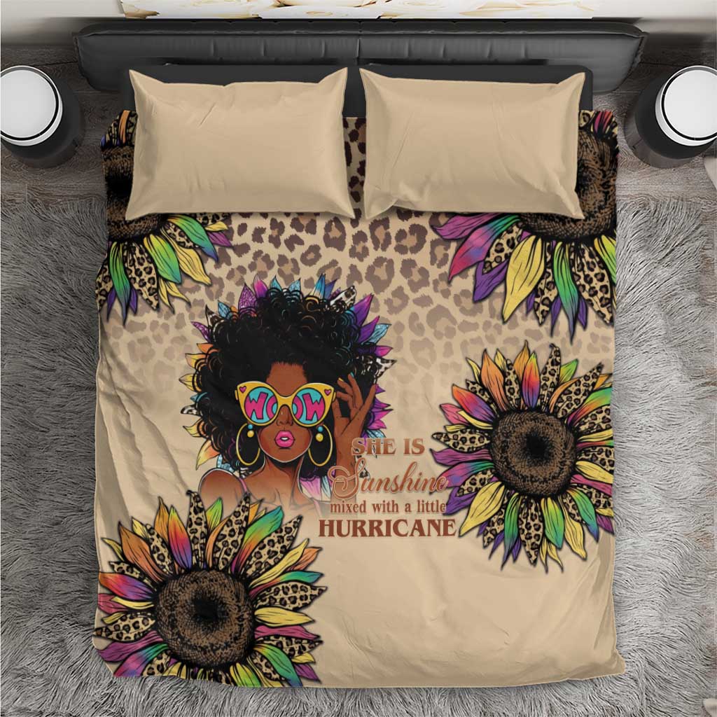 Black Her Story Sunshine Hurricane Bedding Set Empowered Black Woman - Wonder Print Shop