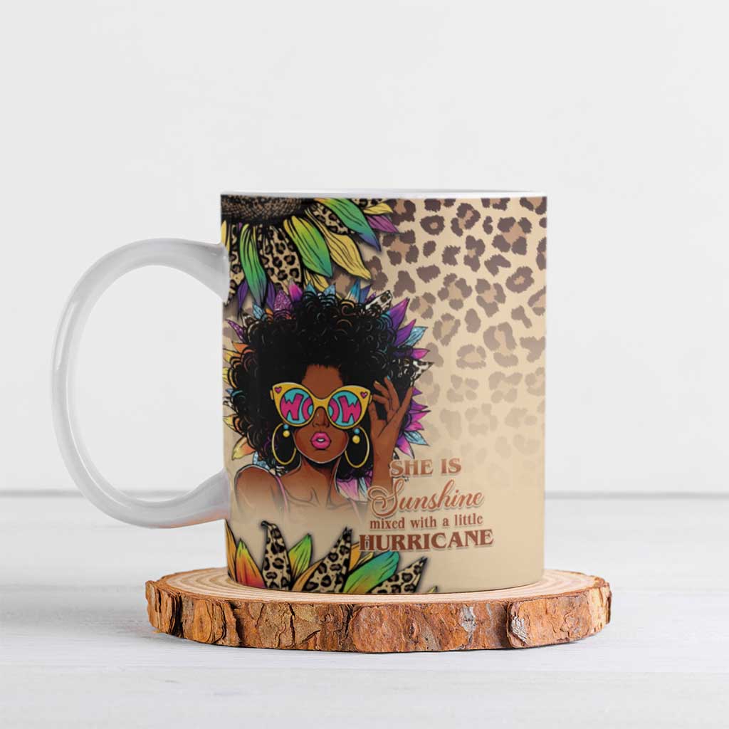 Black Her Story Sunshine Hurricane Ceramic Mug Empowered Black Woman - Wonder Print Shop
