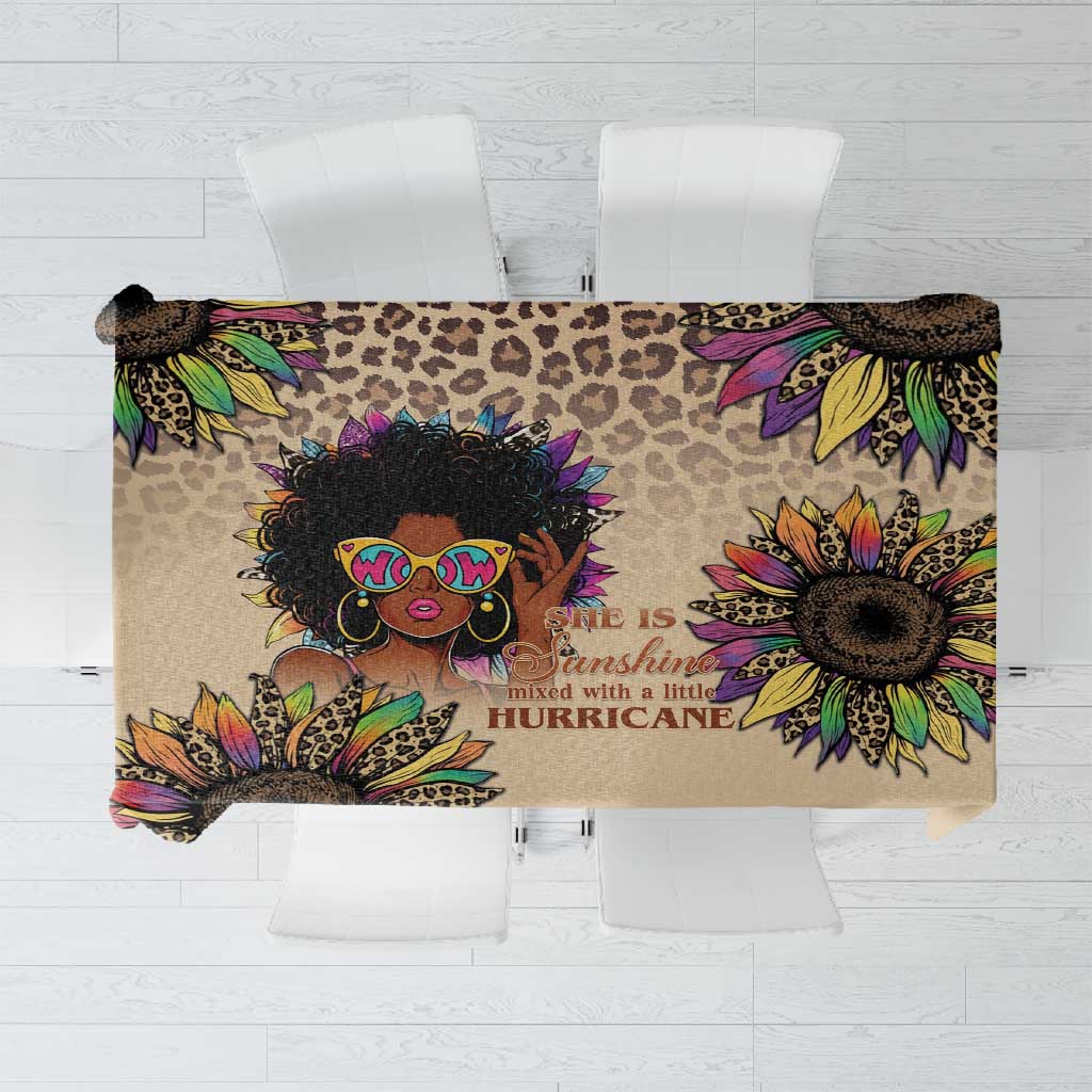 Black Her Story Sunshine Hurricane Tablecloth Empowered Black Woman - Wonder Print Shop