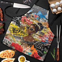 Black Her Story Graffiti Queen Apron Black Woman Empowerment - Wonder Print Shop