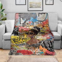Black Her Story Graffiti Queen Blanket Black Woman Empowerment - Wonder Print Shop