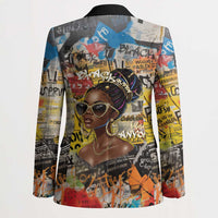 Black Her Story Graffiti Queen Blazer Black Woman Empowerment - Wonder Print Shop
