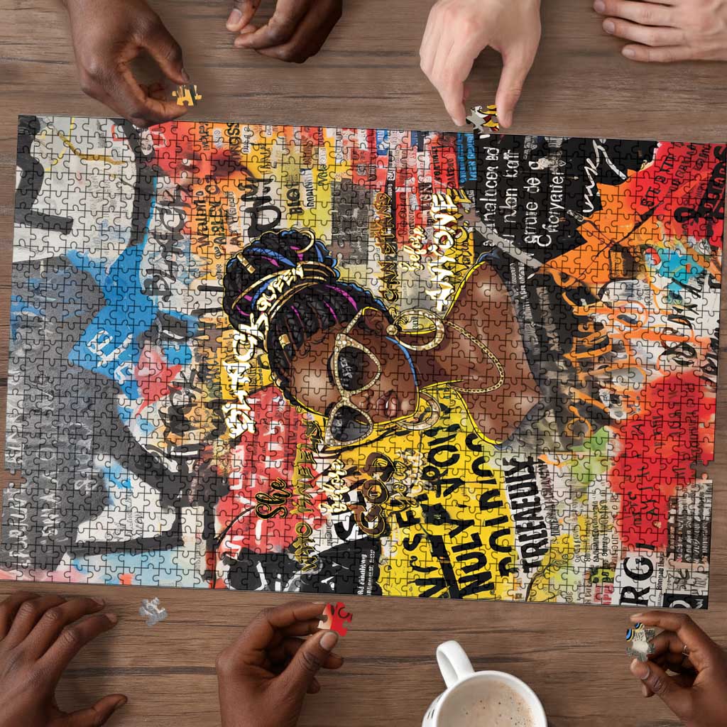 Black Her Story Graffiti Queen Puzzle Black Woman Empowerment - Wonder Print Shop