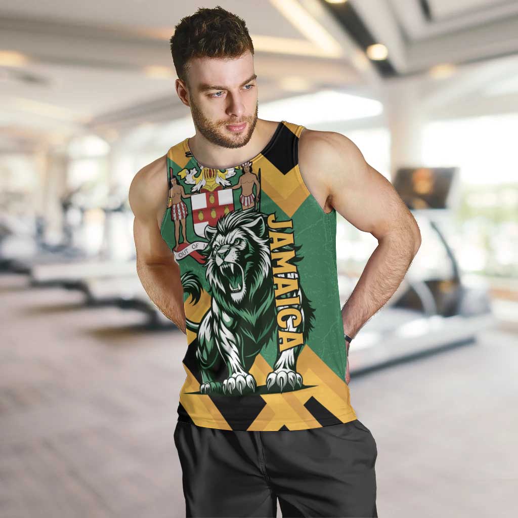 Jamaica Lion Men Tank Top Coat Of Arms - Sporty Style